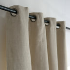 Tenda con occhielli in lino lavato 140x290 PAUL