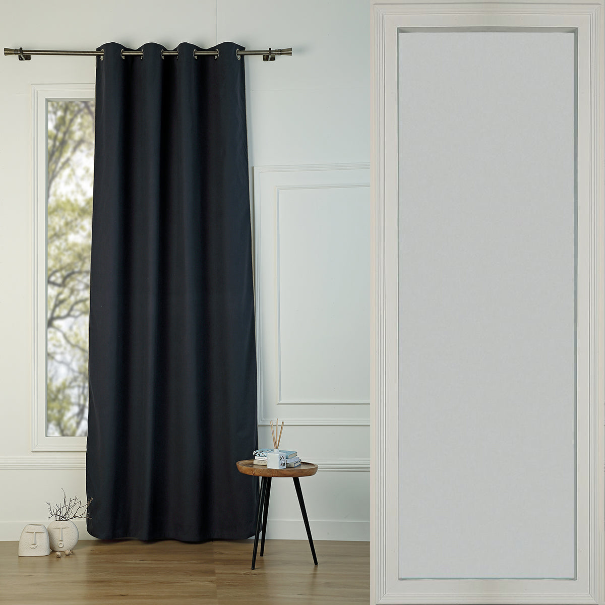 Tenda oscurante con occhielli in lino lavato 130x260 PAUL