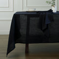 Nappe lin lavé 140x140 PAUL - fusain - febronie.com