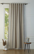 Cortina con pasadores beige lino 140x260 GABRIEL