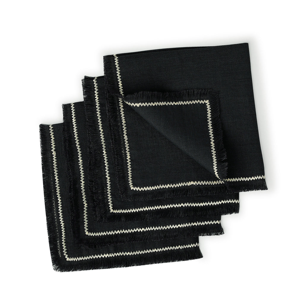 Serviette de table (x4) lin lavé 45x45 GABRIEL