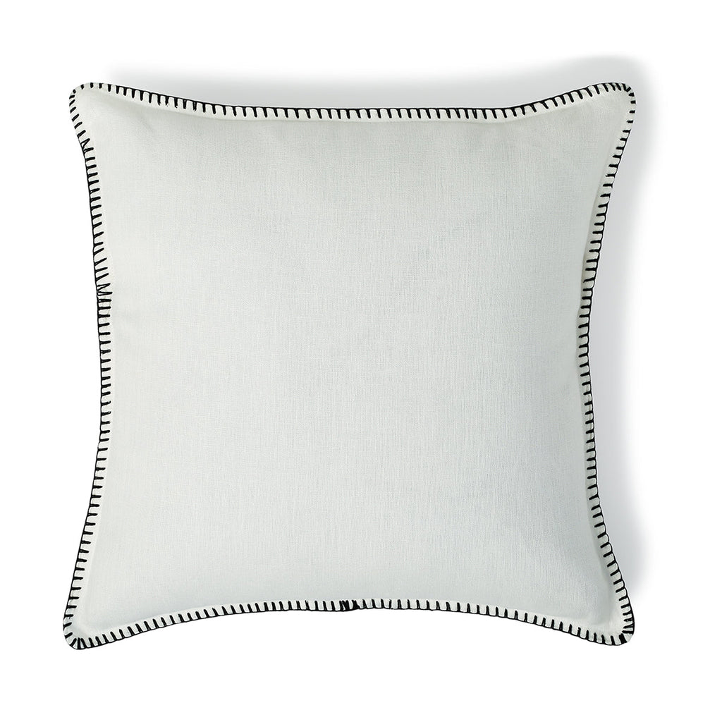 Housse de coussin lin lavé 50x50 MAXIME - fusain / sable - febronie.com