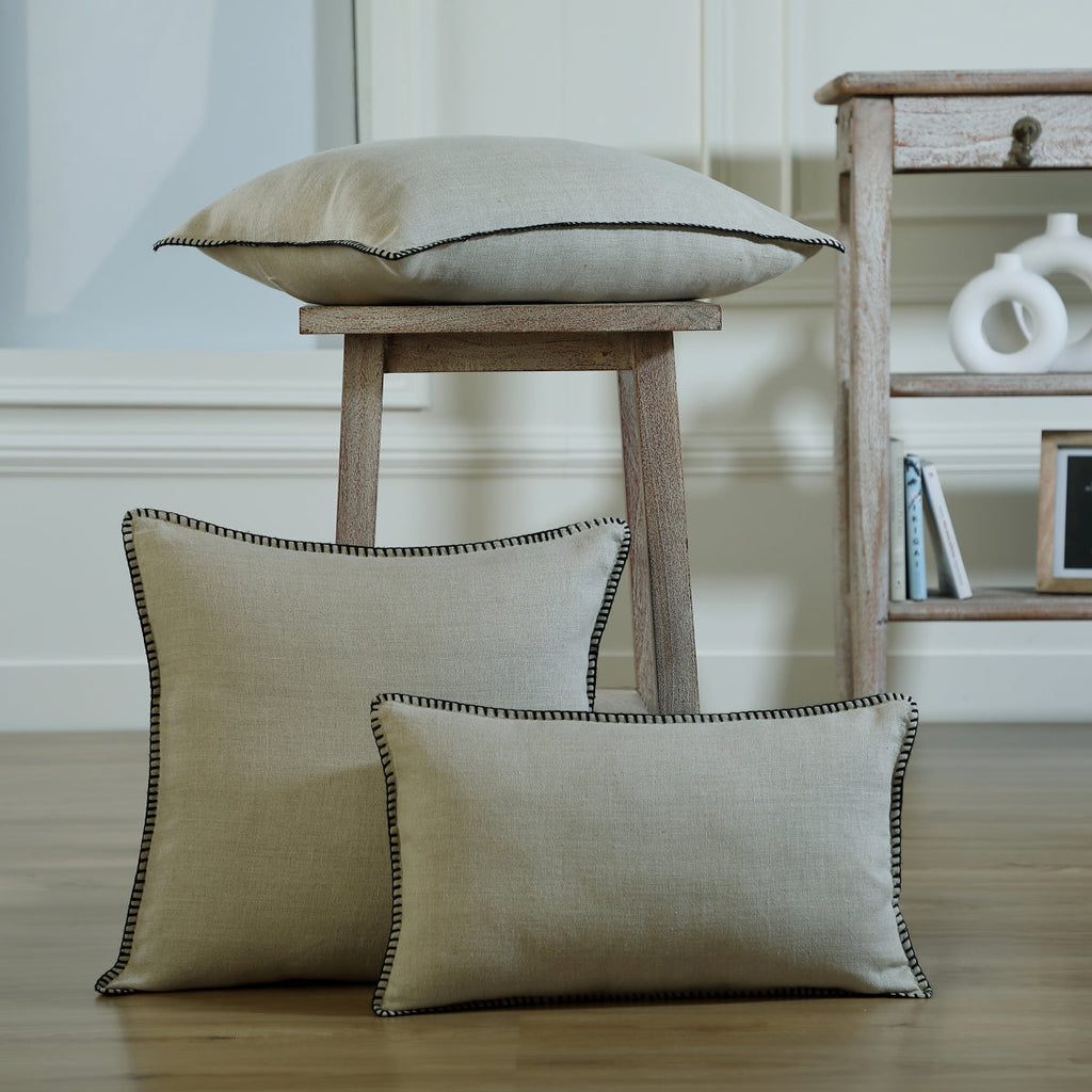 Housse de coussin lin lavé 50x50 MAXIME    febronie.com