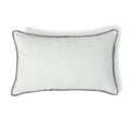 Housse de coussin lin lavé 50x30 MAXIME - vert céladon / noir - febronie.com
