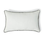 Housse de coussin lin lavé 50x30 MAXIME - vert céladon / noir - febronie.com