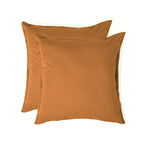 Taie d'oreiller (x2) percale de coton caramel NINA