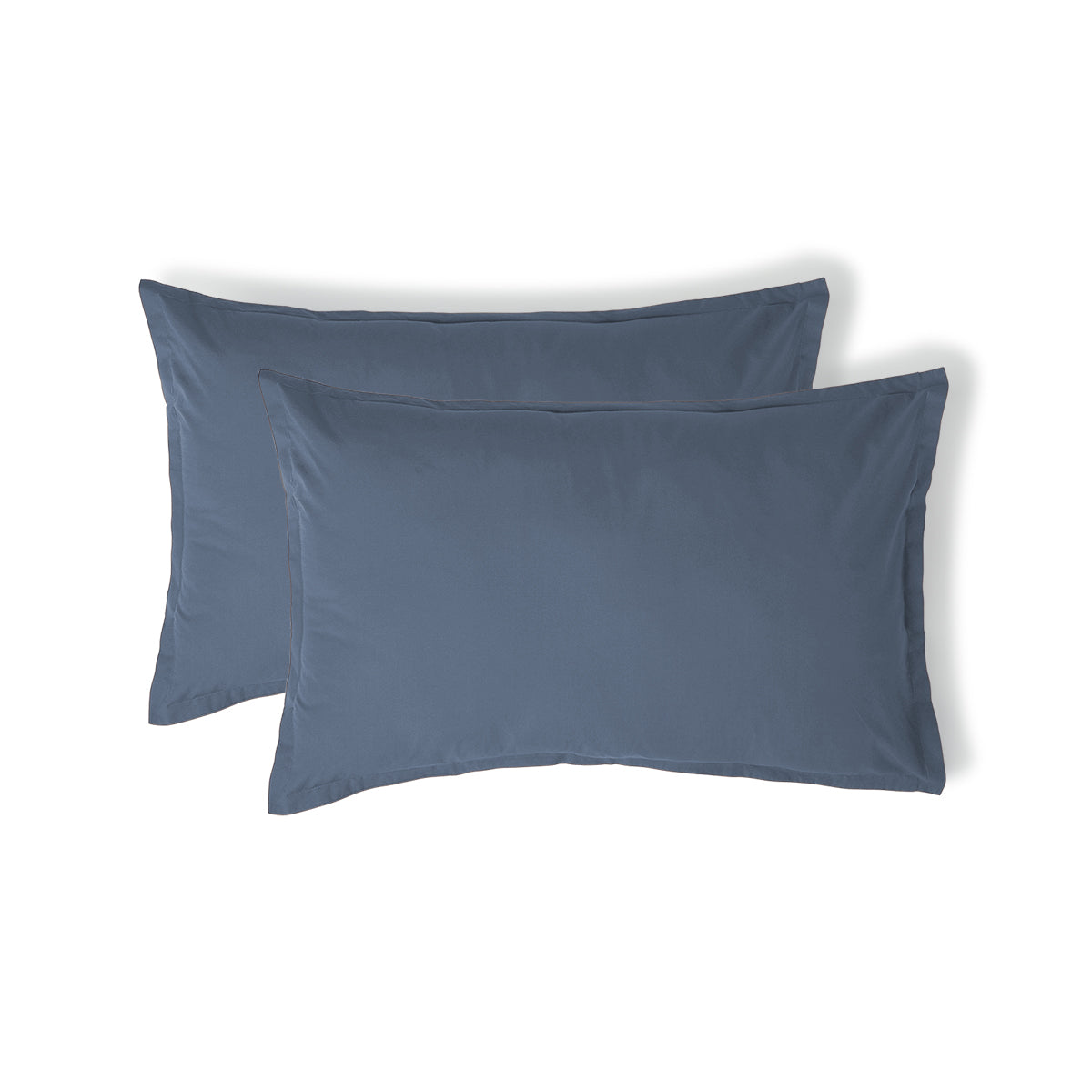 Taie d'oreiller (x2) percale de coton denim NINA - 50x70 - febronie.com