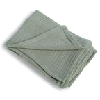 Pillowcase (x2) in cotton gauze celadon green CARLA