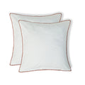 Taie d'oreiller (x2) percale de coton blanc / rouge ZOÉ
