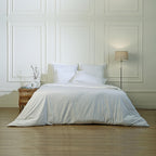 Taie d'oreiller (x2) coton lavé blanc LUNA