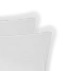 Taie d'oreiller (x2) coton lavé blanc LUNA