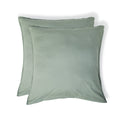 Taie d'oreiller (x2) coton lavé vert céladon LUNA - 50x70 - febronie.com