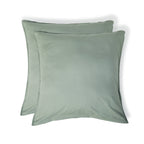 Taie d'oreiller (x2) coton lavé vert céladon LUNA - 50x70 - febronie.com