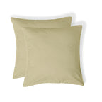 Taie d'oreiller brodée (x2) coton lavé sable LUNA - 50x70 - febronie.com