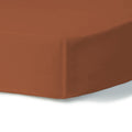 Fitted sheet in cotton percale tuscan red NINA