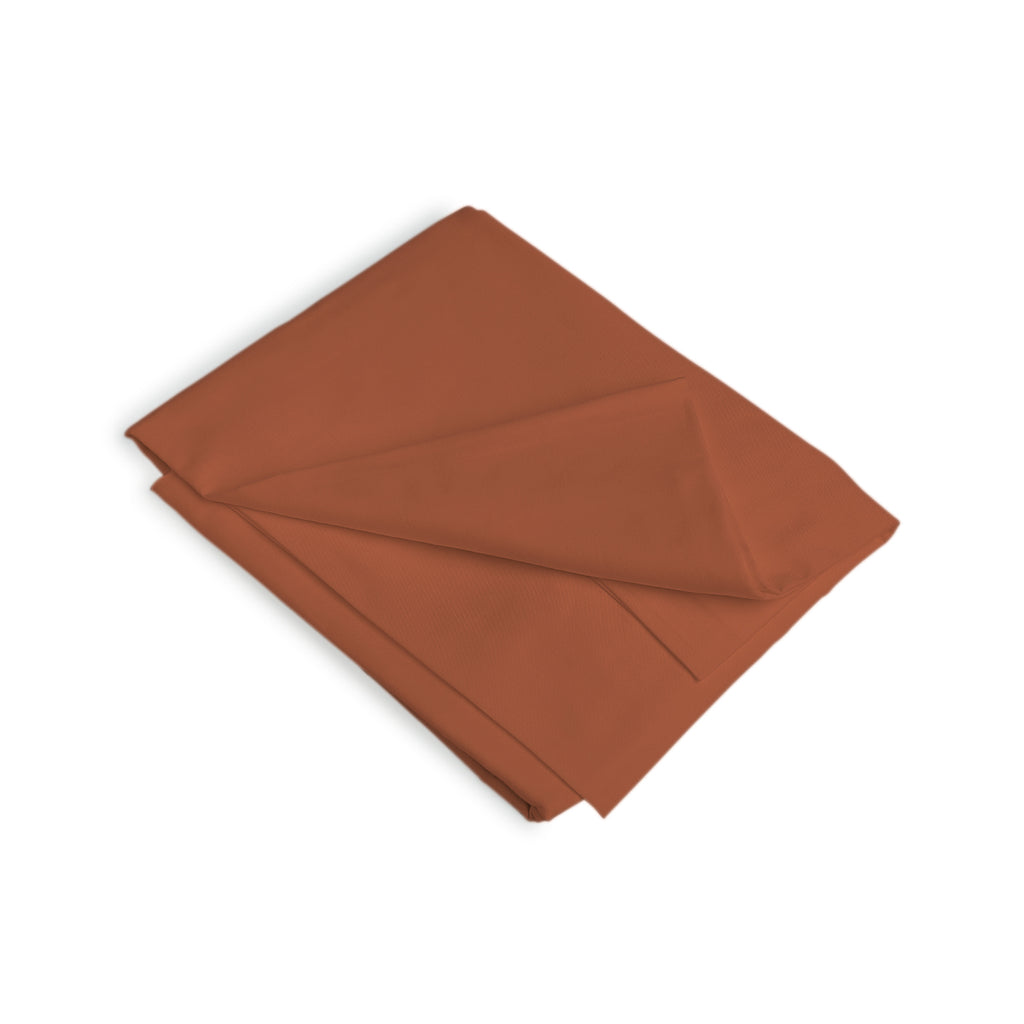 Fitted sheet in cotton percale tuscan red NINA