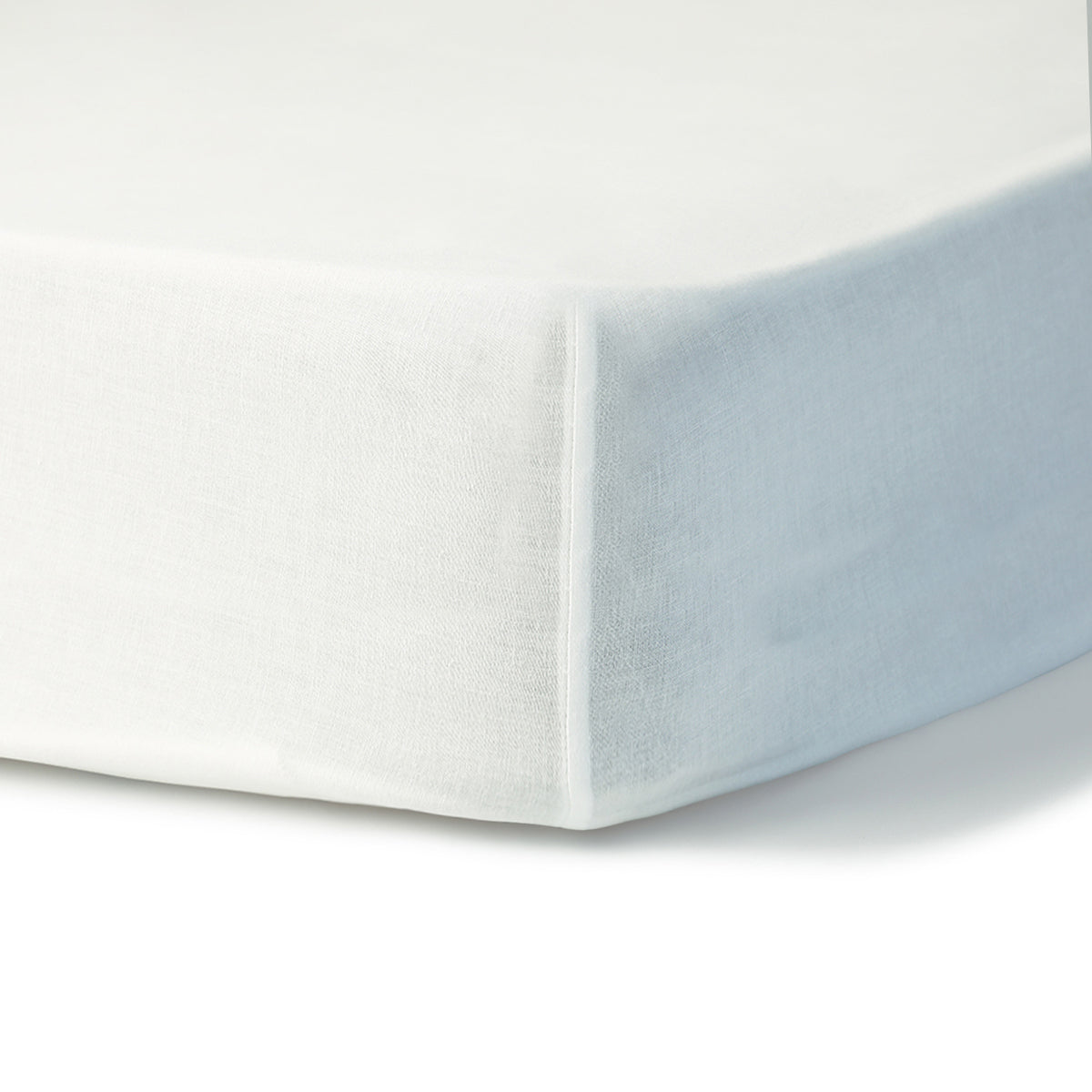 Drap housse percale de coton blanc NINA - 180x200x30 - febronie.com
