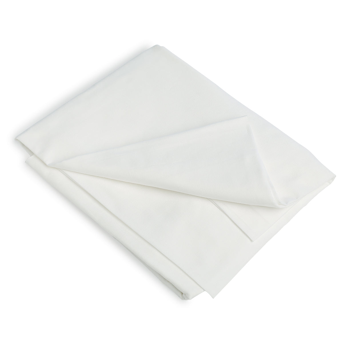 Drap housse percale de coton blanc NINA