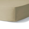 Drap housse coton lavé sable LUNA - 160x200x30 - febronie.com