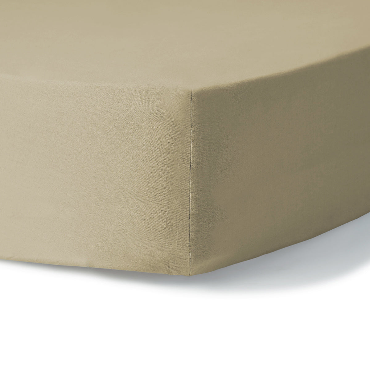 Drap housse coton lavé sable LUNA - 160x200x30 - febronie.com