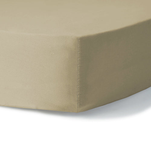 Drap housse coton lavé sable LUNA - 160x200x30 - febronie.com
