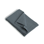 Drap housse coton lavé bleu orage LUNA    febronie.com