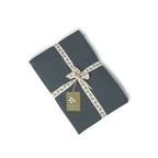 Drap housse coton lavé bleu orage LUNA    febronie.com