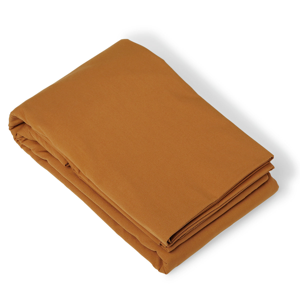 Housse de couette percale de coton caramel NINA