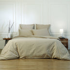 Housse de couette coton lavé sable LUNA    febronie.com