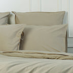 Housse de couette coton lavé sable LUNA    febronie.com