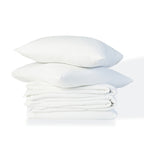 Bedding set in cotton gauze white CARLA