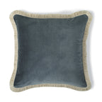Housse de coussin velours de coton 50x50 RIVA - brun chêne - febronie.com