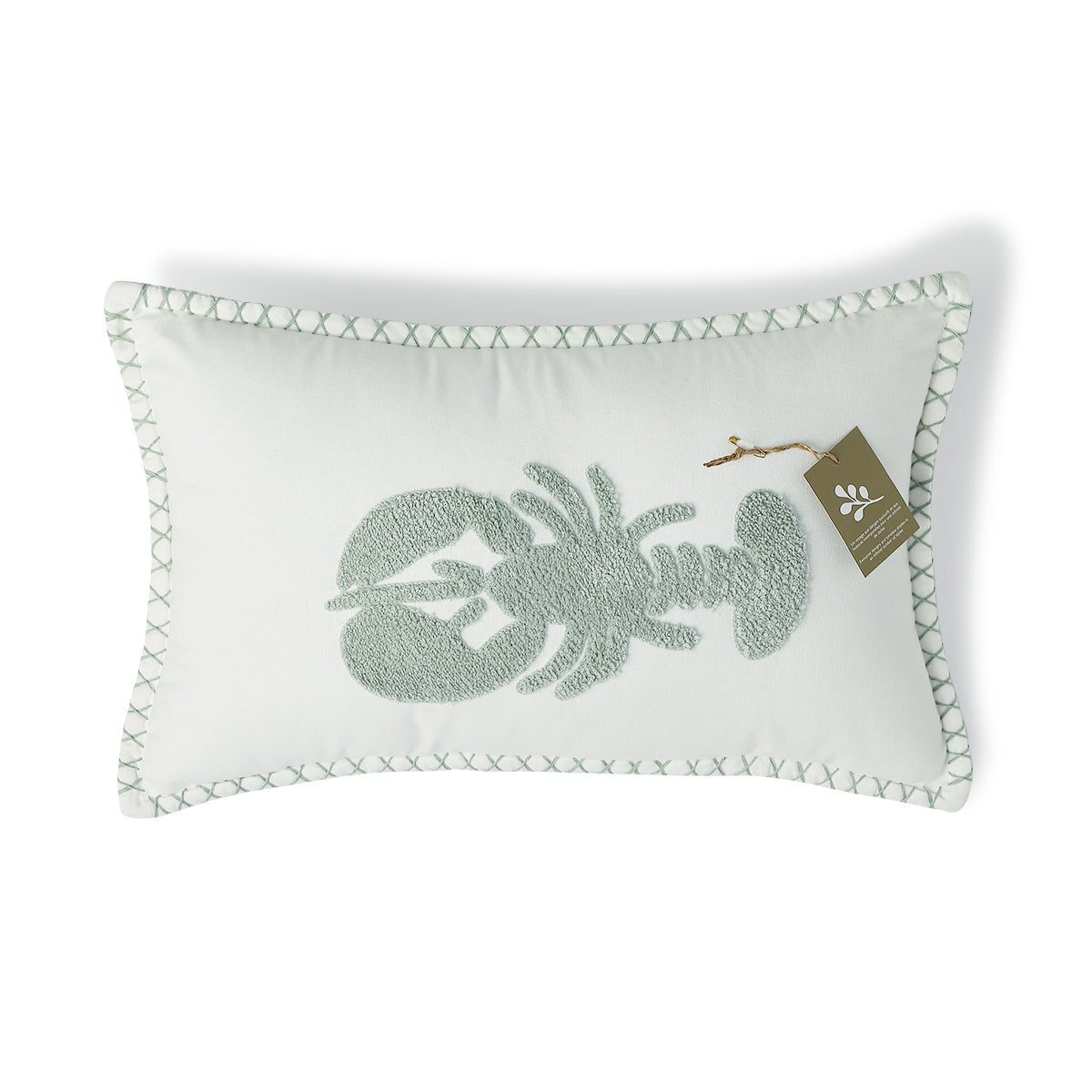 Housse de coussin toile de coton 50x30 LOBSTER    febronie.com