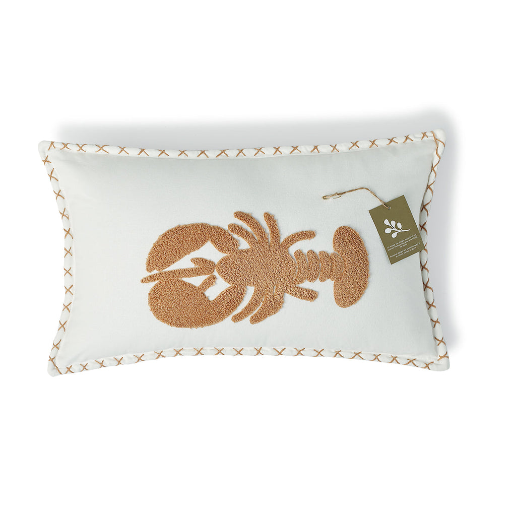 Housse de coussin toile de coton 50x30 LOBSTER    febronie.com