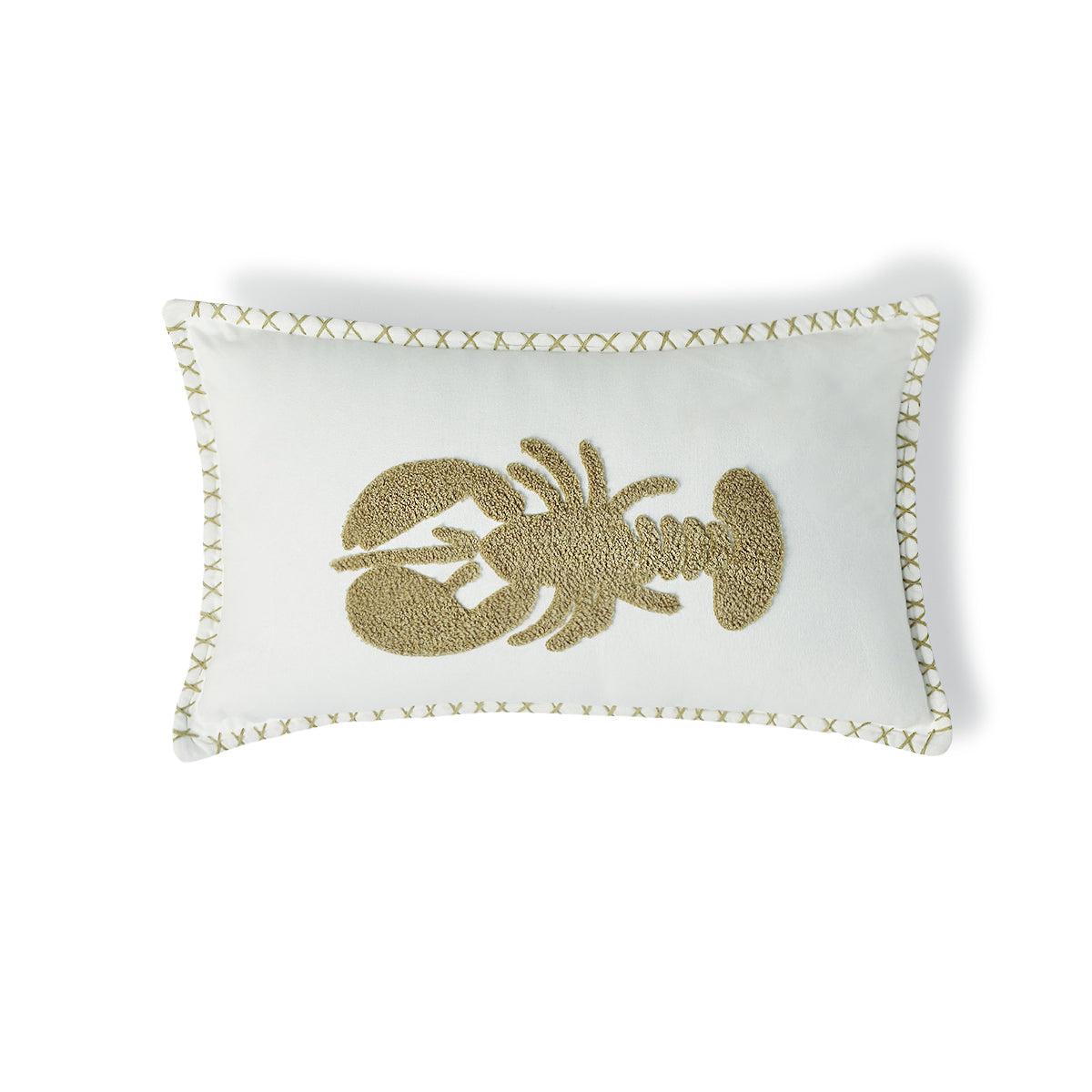 Housse de coussin toile de coton 50x30 LOBSTER    febronie.com