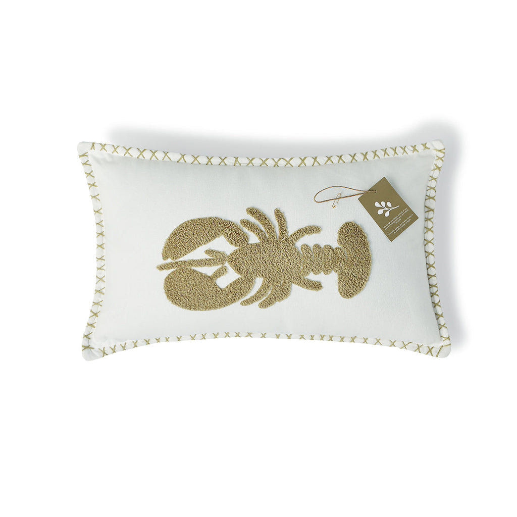 Housse de coussin toile de coton 50x30 LOBSTER    febronie.com