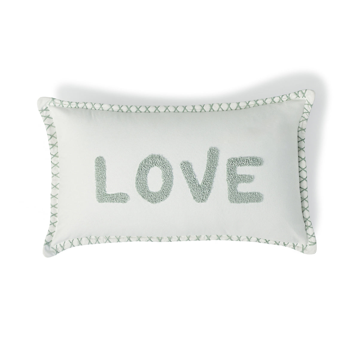 Housse de coussin toile de coton 50x30 XLOVE    febronie.com
