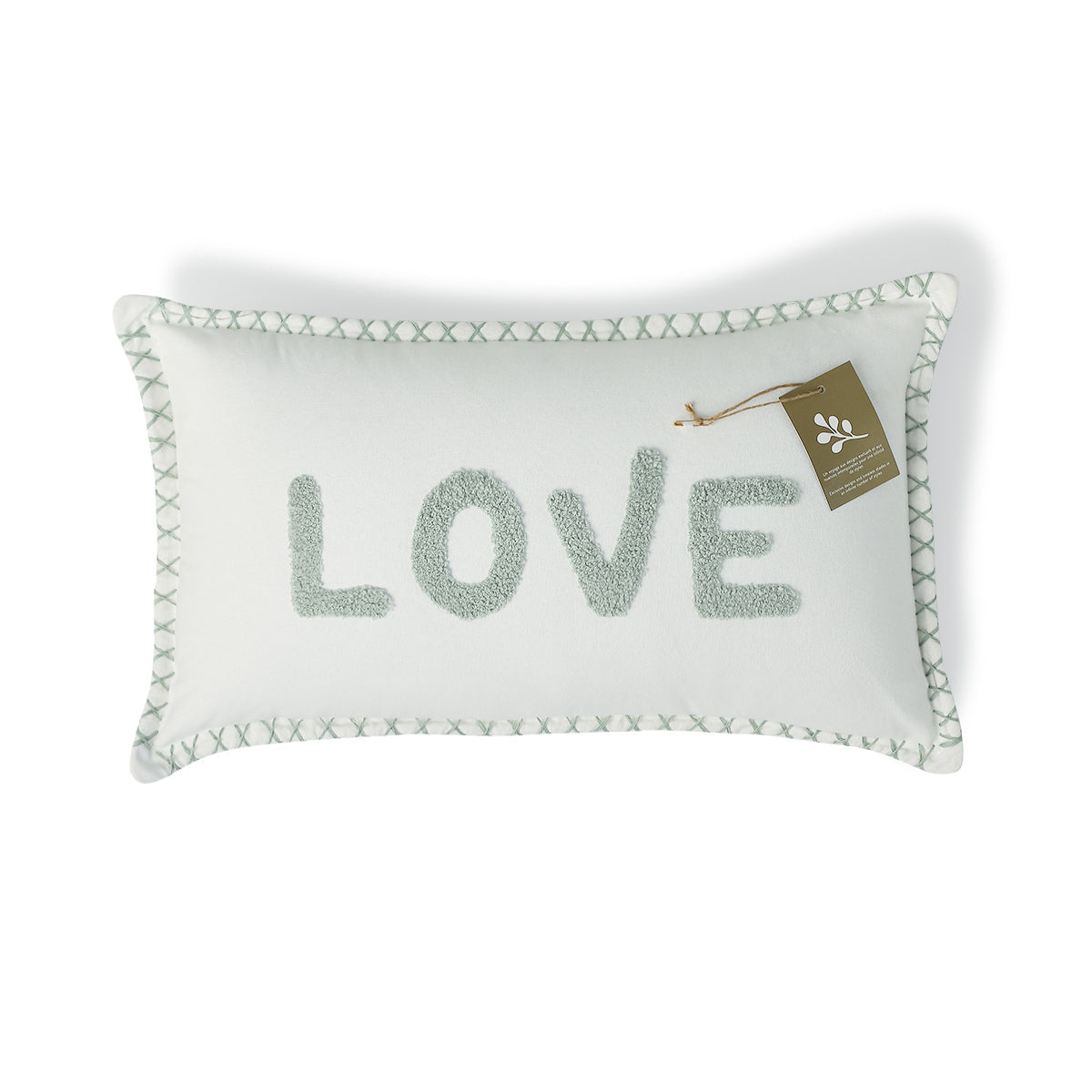 Housse de coussin toile de coton 50x30 XLOVE    febronie.com