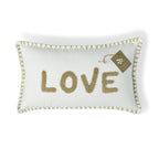 Housse de coussin toile de coton 50x30 XLOVE    febronie.com
