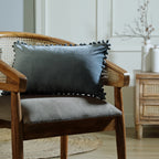Coussin velours de coton 50x30 VELVET - camel - febronie.com