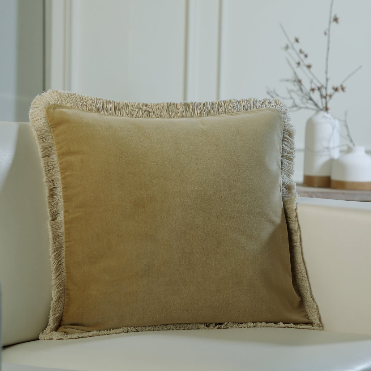 Coussin velours de coton RIVA 50X50