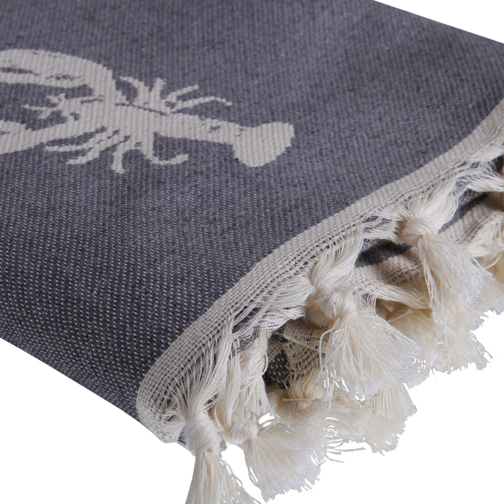 Fouta jacquard coton 100x200 HOMARD    febronie.com