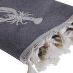 Fouta jacquard coton 100x200 HOMARD    febronie.com