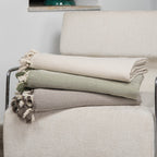 Plaid coton chevrons MEGEVE - ambiance chambre couvre-lit | Febronie