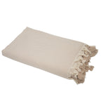 Plaid coton taupe clair MEGEVE 130x170