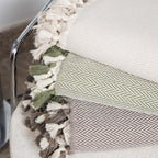 Plaid coton taupe MEGEVE
