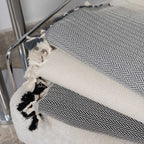 Plaid coton noir MEGEVE 130x170