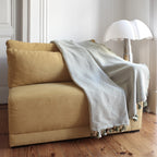 Plaid coton vert olive MEGEVE 160x250