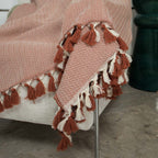 Plaid coton rouge tomette MEGEVE