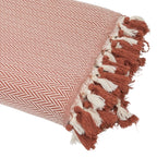 Plaid coton rouge tomette MEGEVE 130x170